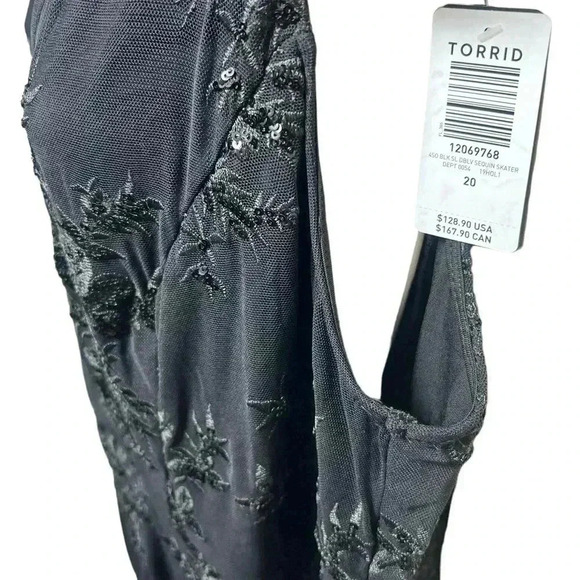 Torrid Size 20 Black Sequin Skater Dress | Party, Cocktail, Formal - Picture 9 of 11